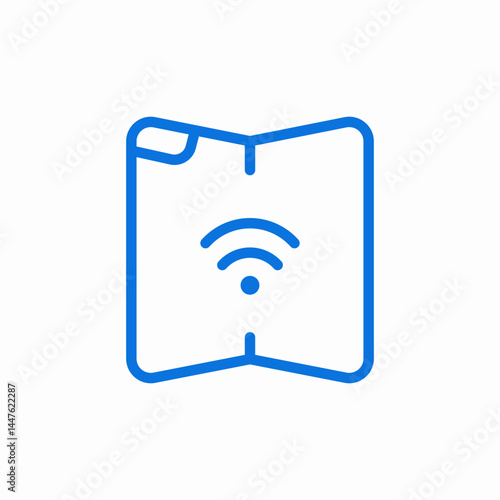 manual guide smart blue icon sign vector