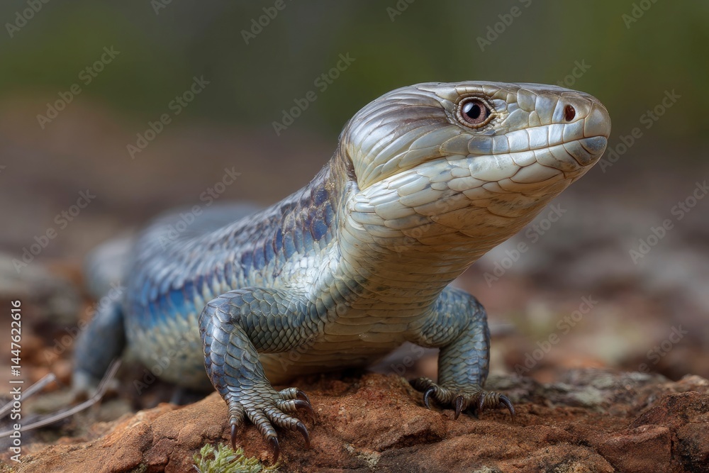 Obraz premium Lizard Portrait on Rock