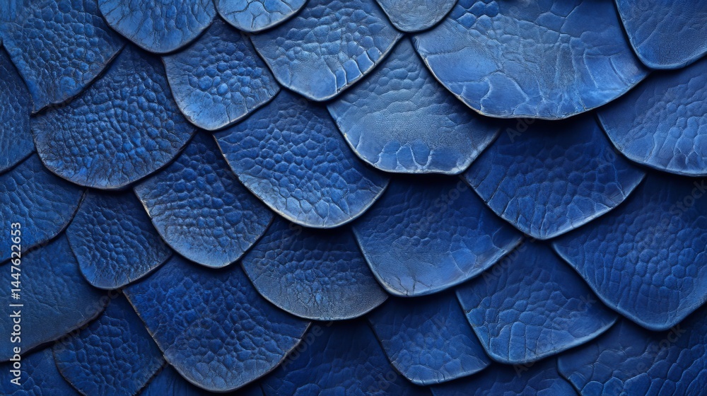 Fototapeta premium Close Up of Rich Blue Leather Texture Highlighting Softness and Intricacy of Material with Depth and Detail