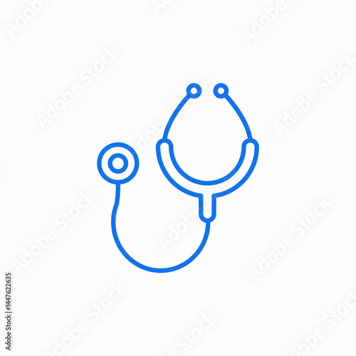 medical health tool stethoscope icon sign vector