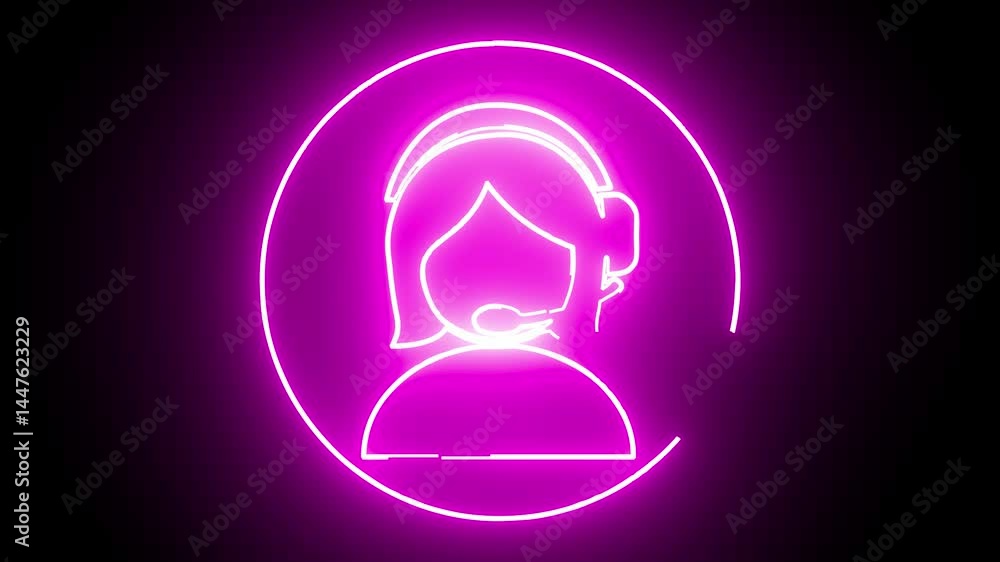 Collection of icons for e commerce neon animation Collection of icons for e commerce neon animation