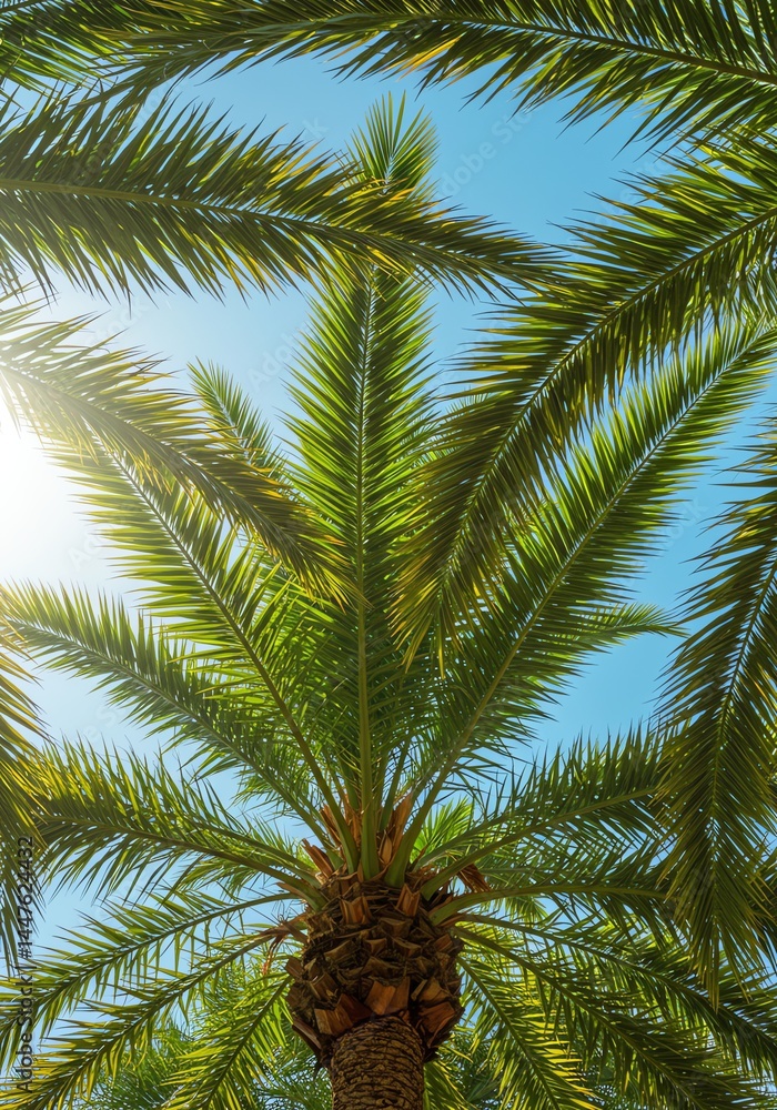 Fototapeta premium Palm Tree Under Blue Sky