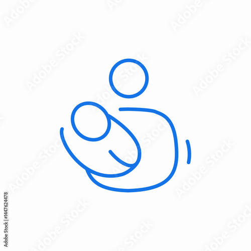 parent holding baby icon sign vector