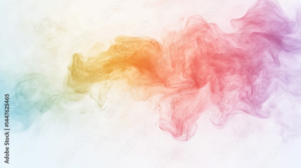 Fototapeta premium Abstract Colorful Smoke Swirls: A Dreamy, Ethereal Image