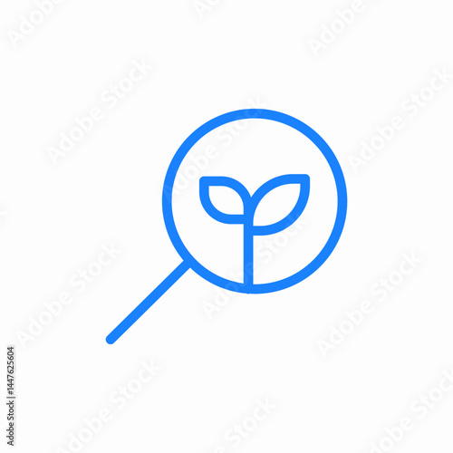 plant leaf blue icon sign vector