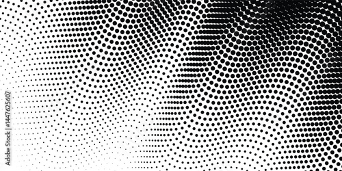 Grunge halftone gradient background. Faded grit noise texture. White and black sand wallpaper. Retro pixelated backdrop. Anime or manga style comic overlay. Vector graphic design textured template