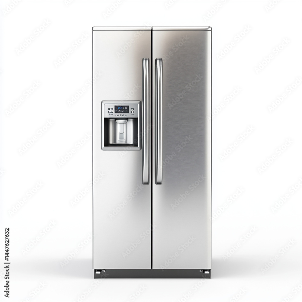 modern refrigerator isolated on white background modern refrigerator isolated on white background