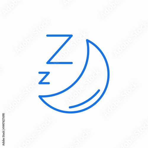 sleep moon night icon sign vector
