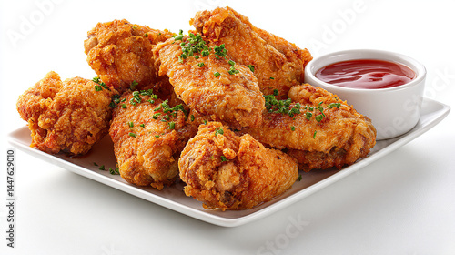 Alitas de pollo fritas crujientes