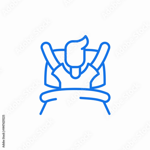 wake up stretch icon sign vector