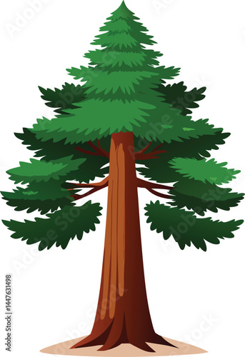 Redwood tree vector