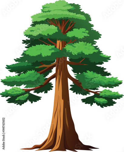 Redwood tree vector