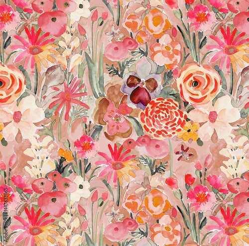 Colorful Flower and Leaf Patterns with Beautiful Textures