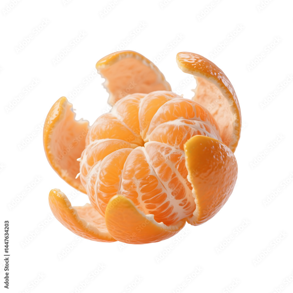 tangerine on white background tangerine on white background