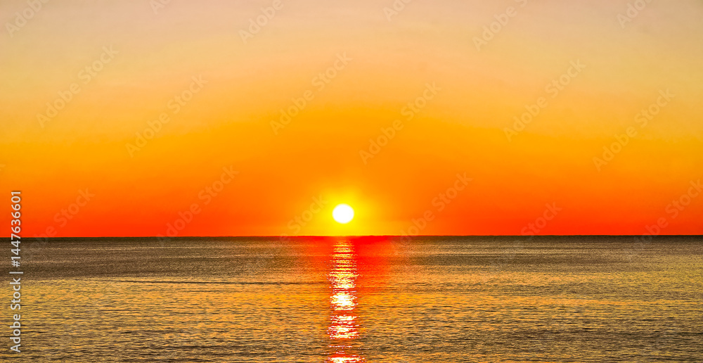 Sunset in the sea