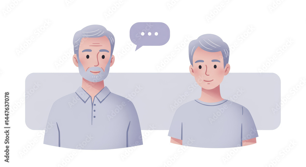 Isolated Two Men Talking Isolated Two Men Talking