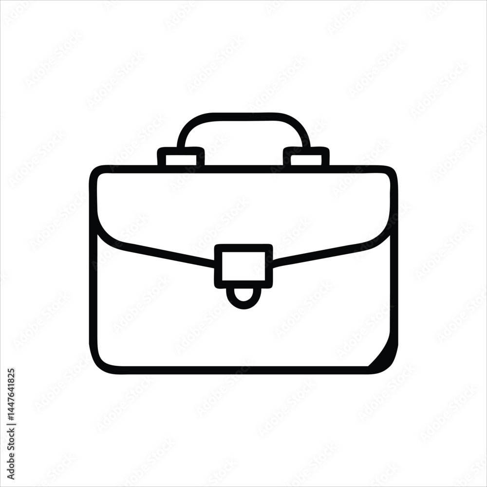briefcase vector icon isolated on white briefcase vector icon isolated on white