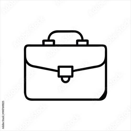  briefcase vector icon isolated on white