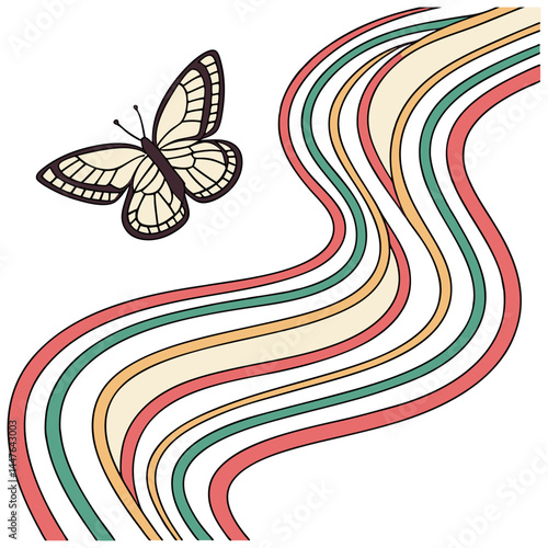 Vector illustration of hand made pen spiral lines Abstract Line Doodles,