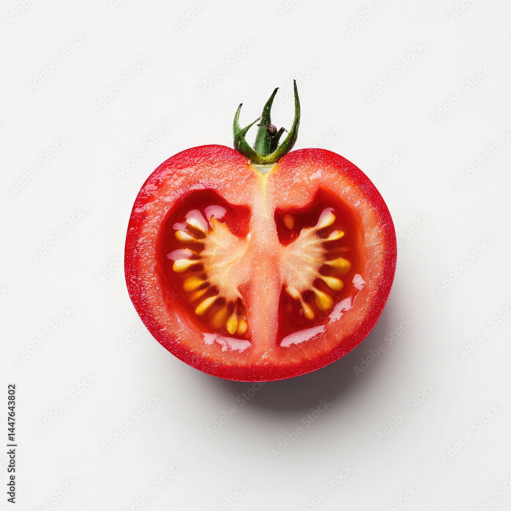 custom made wallpaper toronto digitalClose-up of a sliced tomato, displaying its vibrant red flesh and the intricate seed cavity within