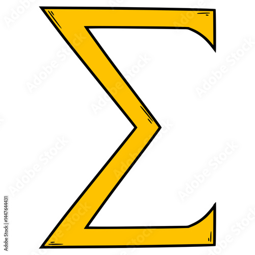 Free Download sigma symbol illustration hand drawn isolated vector - GFXLoad