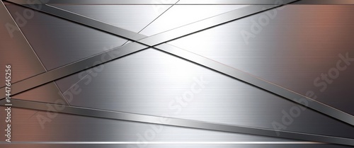 Wallpaper Mural Abstract metallic background with intersecting lines and geometric shapes, providing ample empty space, vector, background Torontodigital.ca