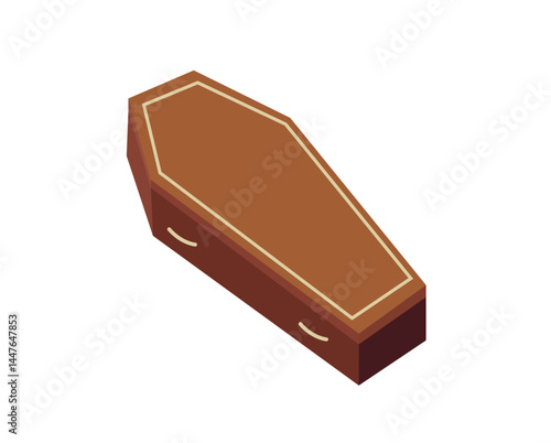 wood casket coffin death rip vector illustration emoji symbol sign icon flat design