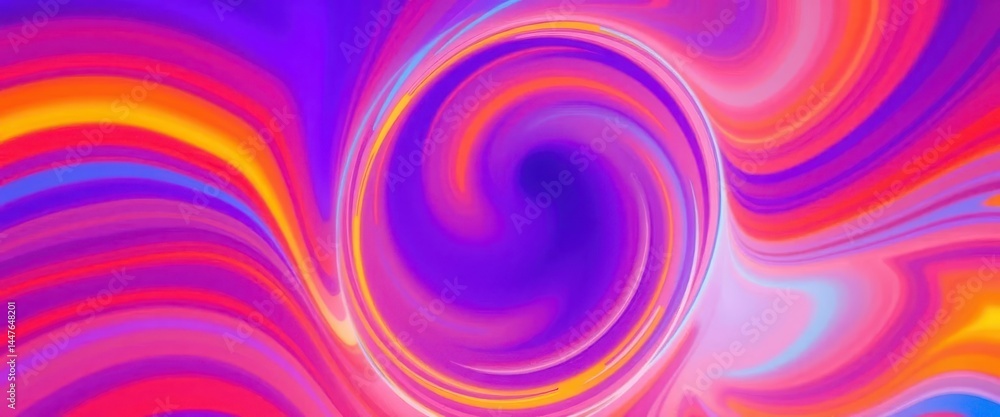 Fototapeta premium Abstract swirling blue circle on bright background, vibrant and dynamic, paint, motion, shiny