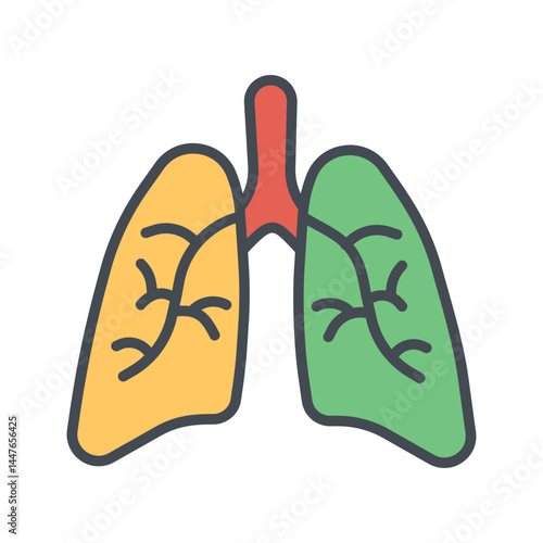 Lungs Icon Design