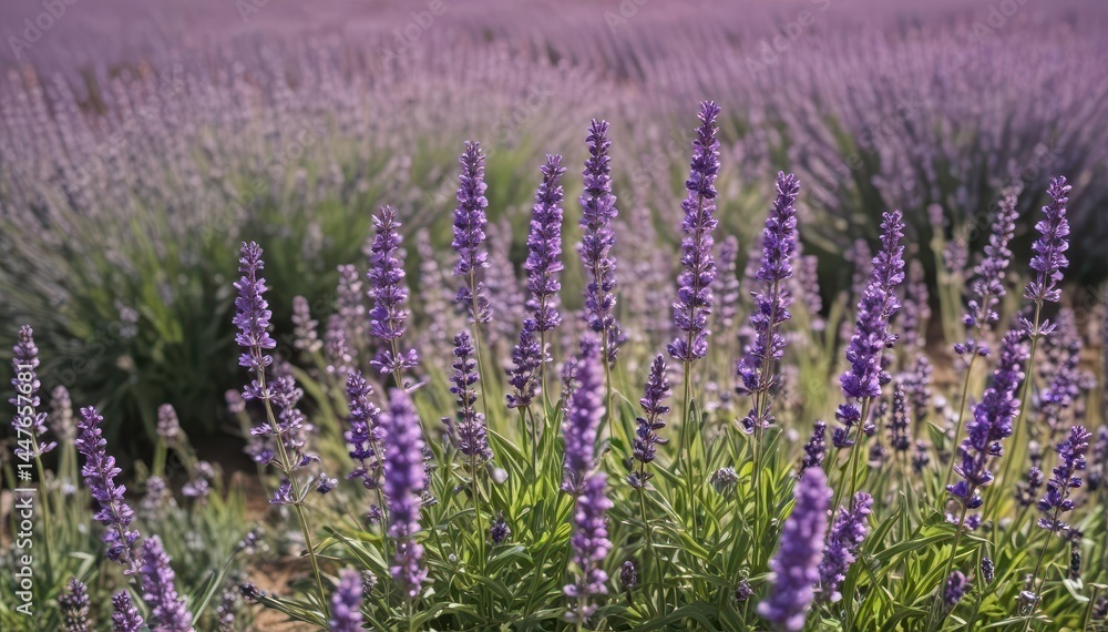 Obraz premium A profusion of purple lavender blooms, sun-drenched and fragrant , rustic, aroma, plant