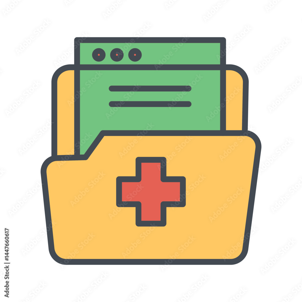 Fototapeta premium Electronic Records Icon Design