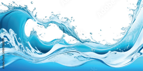 Minimalist Blue and White water ocean Abstract Wave Design with a Soft Gradient Curve, Perfect for Corporate Flyers, Presentations, and Websites
