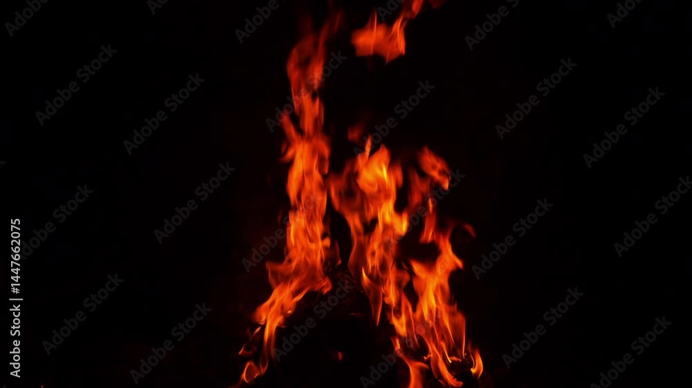 Vibrant Flames Dancing in Darkness Creating Warmth and Light Vibrant Flames Dancing in Darkness Creating Warmth and Light