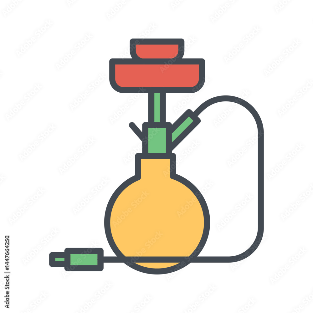 Obraz premium Hookah Icon Design