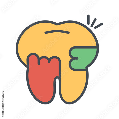 Toothache And Plaque Icon Design