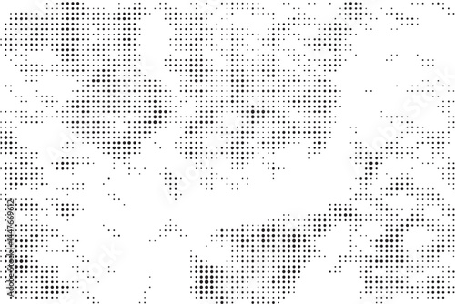 Black Dotted Texture on White Background . Modern Vector Art . Old Paper Effect with Comic Texture . Abstract Wall Design . Grunge Comic Texture Overlay	