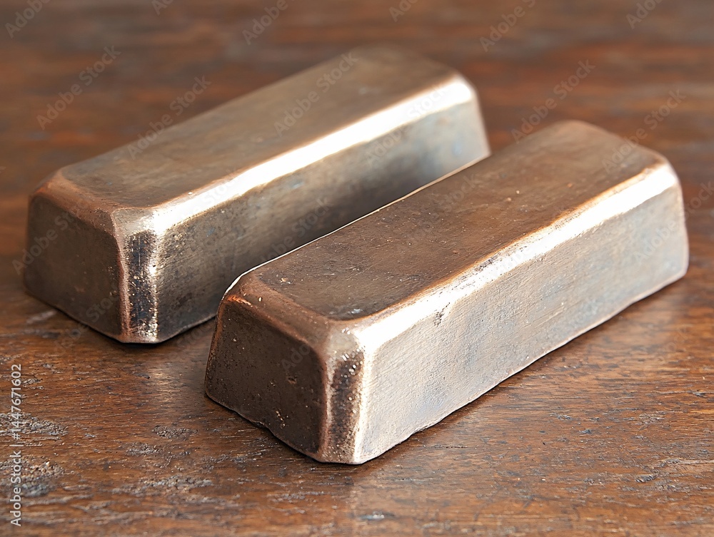 Osmium Metal Bars with Distinctive Blue and Brown Patina Osmium Metal Bars with Distinctive Blue and Brown Patina