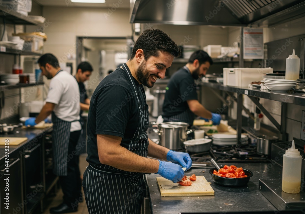 chef working for preparing food at restaurant chef working for preparing food at restaurant