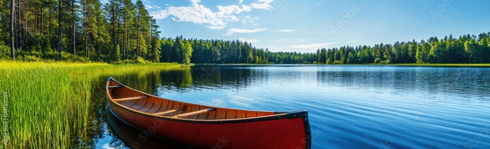 Obraz premium canoe on lake