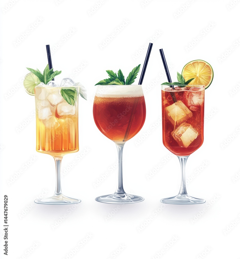 cocktails with fruits cocktails with fruits