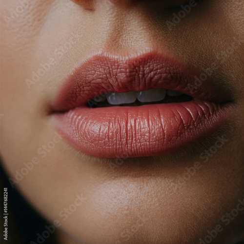Close-up of beautiful womanish lips