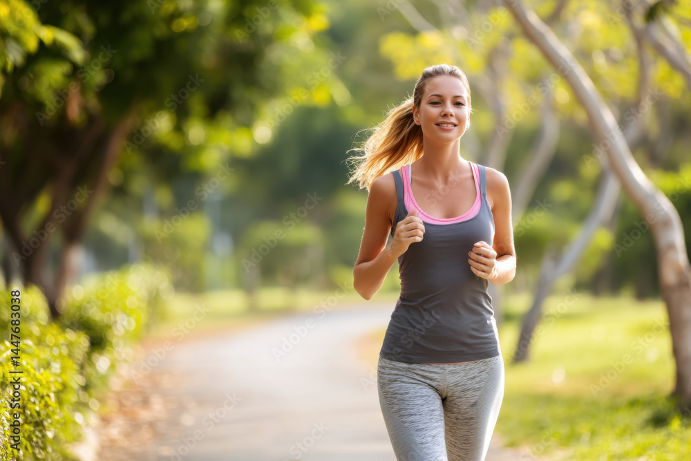 Woman Running Outdoors Woman Running Outdoors