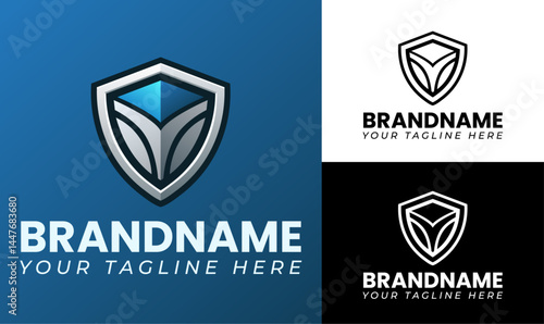 3D tech shield logo design template for software company cybersecurity brand or digital protection identity Free Download 3D tech shield logo design template for software company cybersecurity brand or digital protection identity - GFXLoad