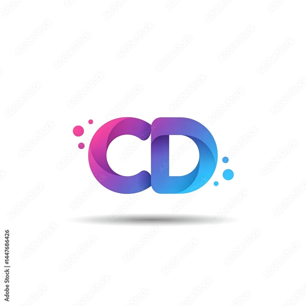 Creative Modern Gradient CD Logo Design
Creative Modern Gradient CD Logo Design