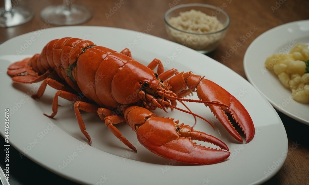 바닷가재 씨푸드 멋진 플레이팅