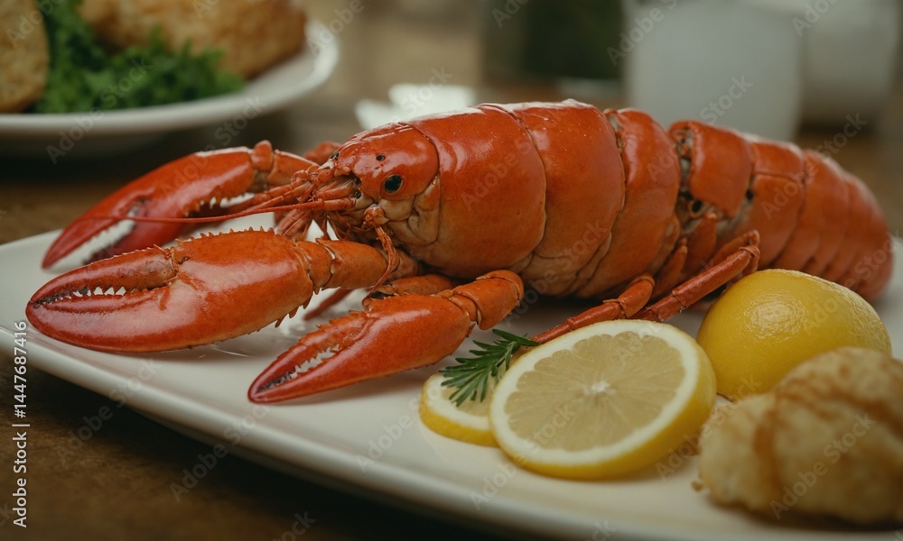 바닷가재 씨푸드 멋진 플레이팅