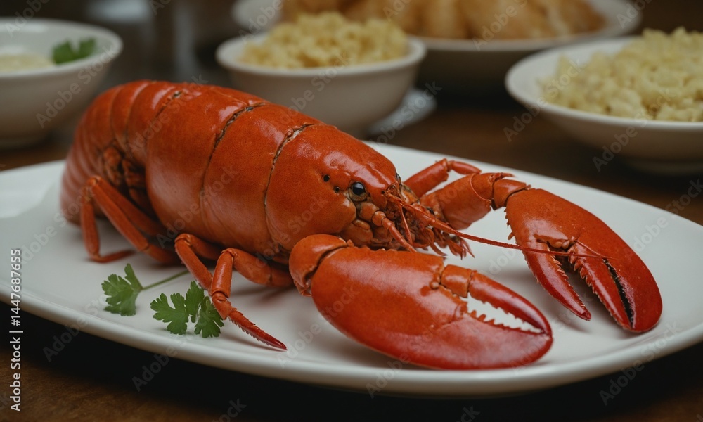 바닷가재 씨푸드 멋진 플레이팅