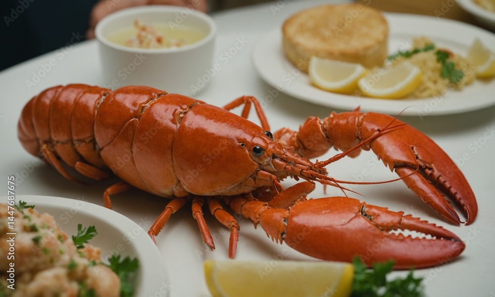바닷가재 씨푸드 멋진 플레이팅