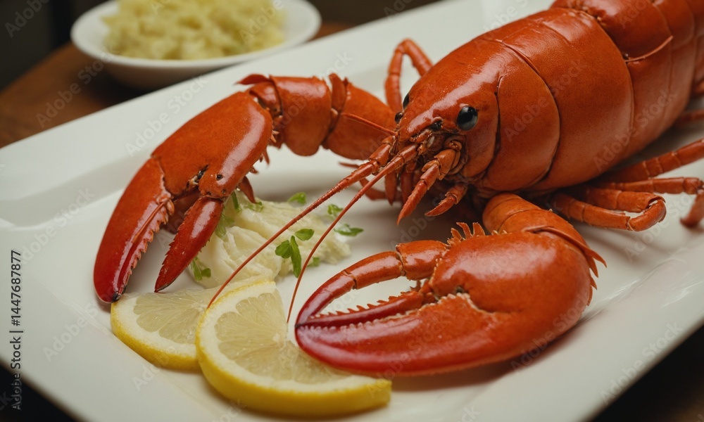 바닷가재 씨푸드 멋진 플레이팅
