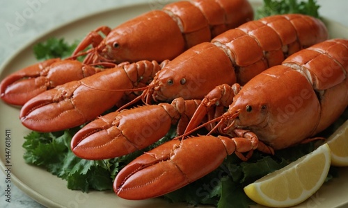 바닷가재 씨푸드 멋진 플레이팅